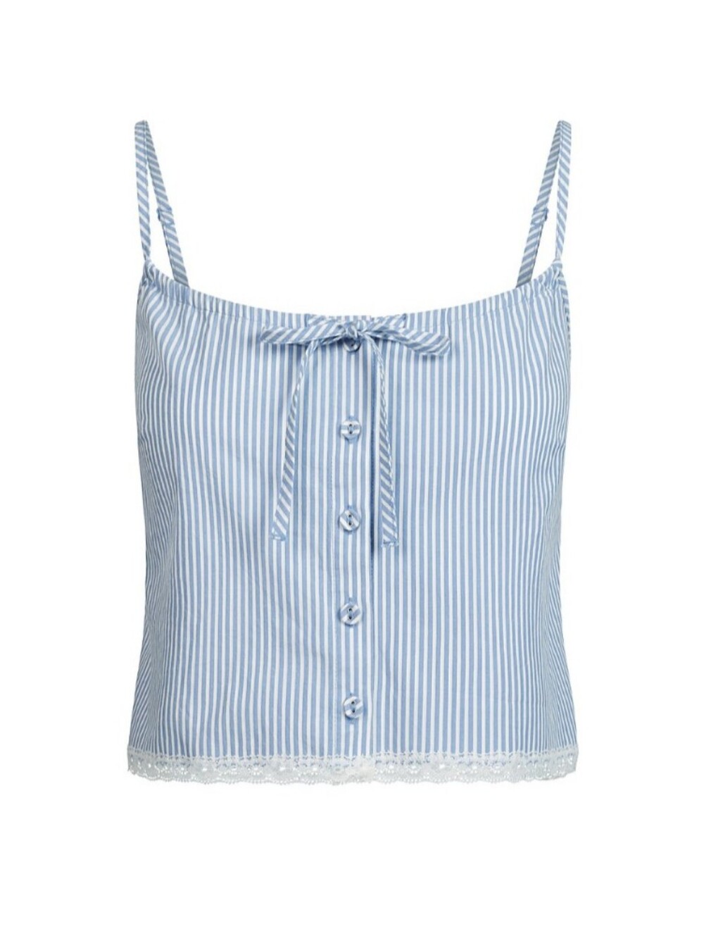 SKIMS 🆕 Striped Blue Tie-Front Cami Top SZ XL Cottagecore